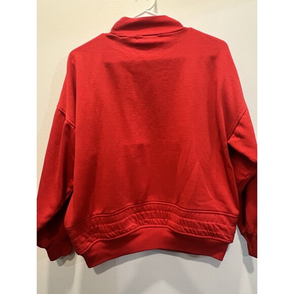 Vtg HOLIDAY MAGIC CHRISTMAS Sweatshirt Med Women Snowflake Ornament Red Green - Picture 5 of 8